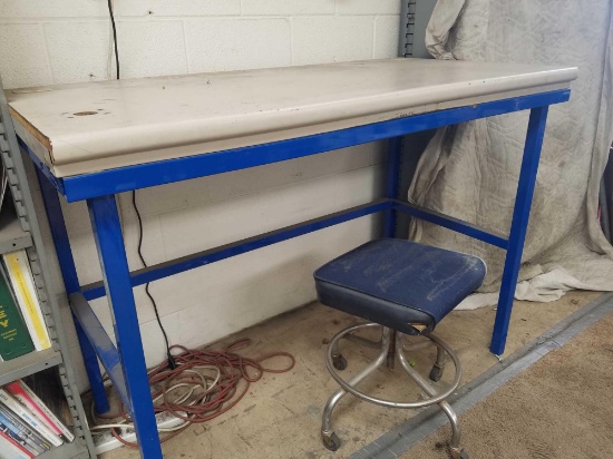 Work bench with chair 58in Long 30in Wide 41in Tall