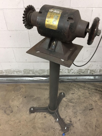 Glasier S86-8 Double End Grinder Buffer on Stand 3.5ft Tall