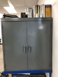 Rolling Metal Cabinet with Contents