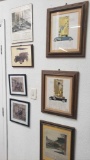 various framed art photos Cadillac etc