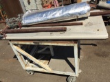 Rolling Metal Cart with Piping