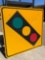 Upcoming Traffic Light 3ft And No Left Turn Signs 26in