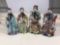 Chinese Painted Porcelain Coated Figurines 4 Units