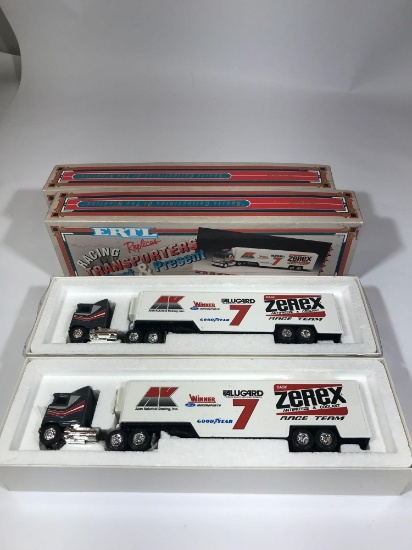 1994 Ertl Racing Transporters Toy In Box 2 Units