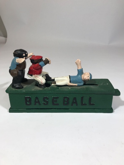 Cast Iron Baseball Bank 1995