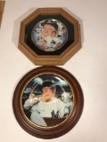 Mickey Mantle Collector Plate Framed 2 Units