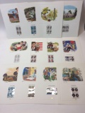 Collection of US Stamps and corresponding Artwork