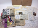 Ephemera, Newspapers, Medals, Awards, Certificates, Documents, Letters from one mans life