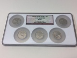 2003-D Uncirculated Set State Quarters NGC MS 65, US 25 Cent Coins