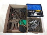 Drill bits, stapler, socket wrench set