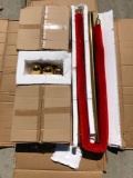 Red & Gold Stanchion Rope Barriers Kit
