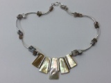 16in Mother of Pearl Necklace 930 Silver
