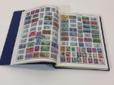 Stamp Album with US and Foreign Stamps, Antique and Vintage