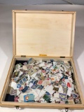 Hundreds of Stamps In Box 15in Wide
