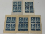 1935 Yellowstone 5 Cent US Stamp Sheet Blocks