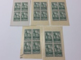 1934 Zion 8 Cent US Stamp Sheet Blocks