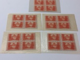 1934 Glacier 9 Cent US Stamp Sheet Blocks