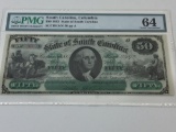 1872 $50 Dollar South Carolina Note, PMG 64 Choice Uncirculated