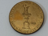 1988 American Somao One Dollar Coin Commemorating Americas Cup is 1988