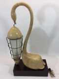 Swan Statue Electric Lamp 33in Tall, Needs new bulb