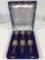 Vintage Set of 6 Silver India EPNS Goblets In Velvet Box