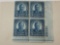 1927 Roosevelt 5 Cent US Stamps, Block of 4