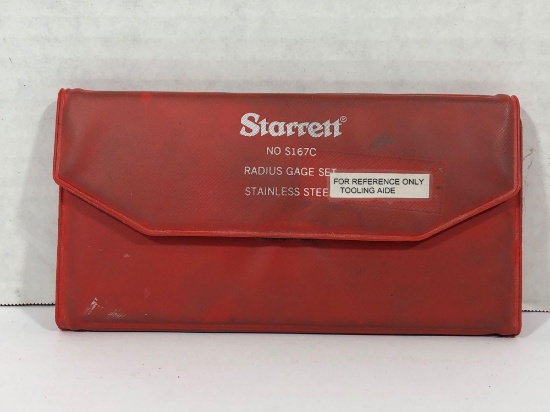 Starrett No. S167C stainless steel Radius Gage Set