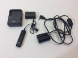 Canon RS60-E3 Shutter Switch, Li-ion Battery Pack, Battery Charger CG-580, DC Coupler DR-400