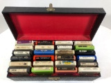 Lot of 8 Track Tapes with Case