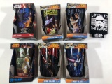 Lot of 6 16oz Star Wars Pint Glasses & Beer Cozy