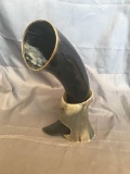 20 inch Polished alehorn Drinking Horn With Stand 8 Units Large Natural