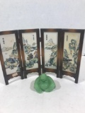 Small Chinese Wall Divider Jade Buddha 2 Units