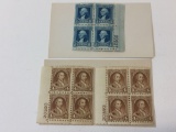 1932 Washington 4 Cent & 5 Cent US Stamps, 3 Blocks of 4