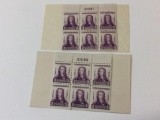 1933 Oglethorpe 3 Cent US Stamps, 2 Blocks of 6
