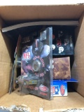 Box of NFL Collectables