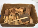 Box of Wooden Trains #1