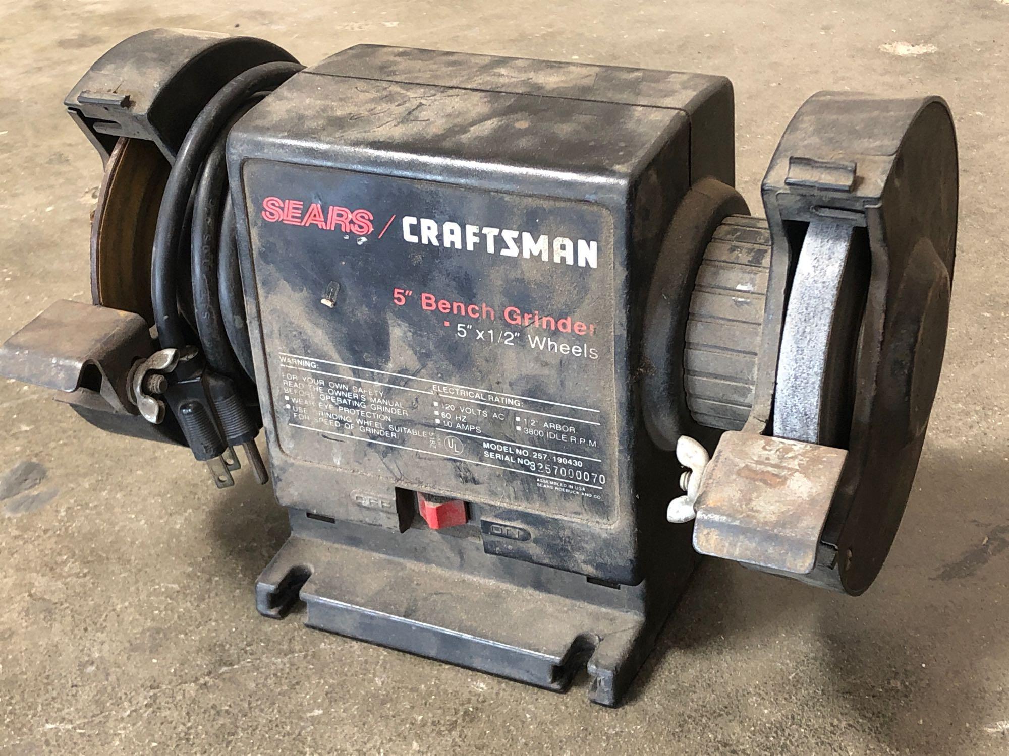Sears Craftsman 5 inch Bench Grinder Proxibid