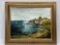 Framed Signed Canvas Painting says Quiet Bay, Jeannie Hollister