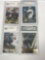 4 Graded NFL Football Cards, Keyshawn Johnson Gem Mint 10, Mark Brunell, OJ Mcduffie, Randy Moss