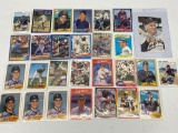 Lot of 28 Vintage Had Signed Baseball & Football Cards