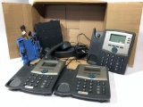 Box of 3 Cisco IP Phones, 3 Phone Stands