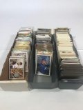 3 Trays Of MLB Baseball Cards, 1968 Tommy John, 1961 Bob Hartman, Signature & Game Used Cards, etc