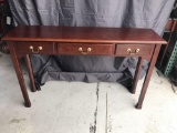 Wood 3 Drawer Hallway Table