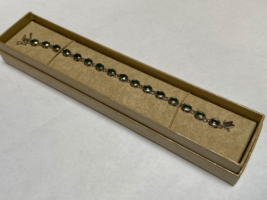 Chrome Diopside Tennis Bracelet