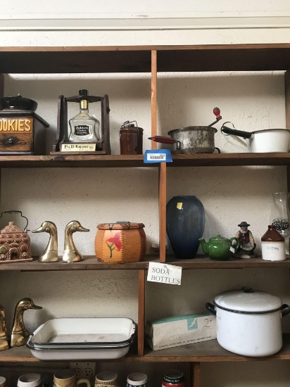 6 Shelves Of Misc. Antiques