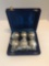 India Silver Set Of 6 Goblets In Velvet Box