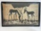 Framed African Styled Fabric Art 34.5x21.5in