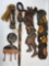 African Styled Wood Decor Sculptures, 5 Units