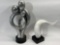 2 Art Sculptures, Home Decor, Horn Sculpture