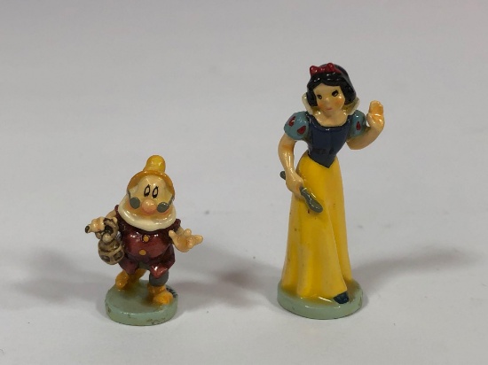 Snow White and Dwarf SIGNED Miniatures 1987 Walt Disney Company Olszewski